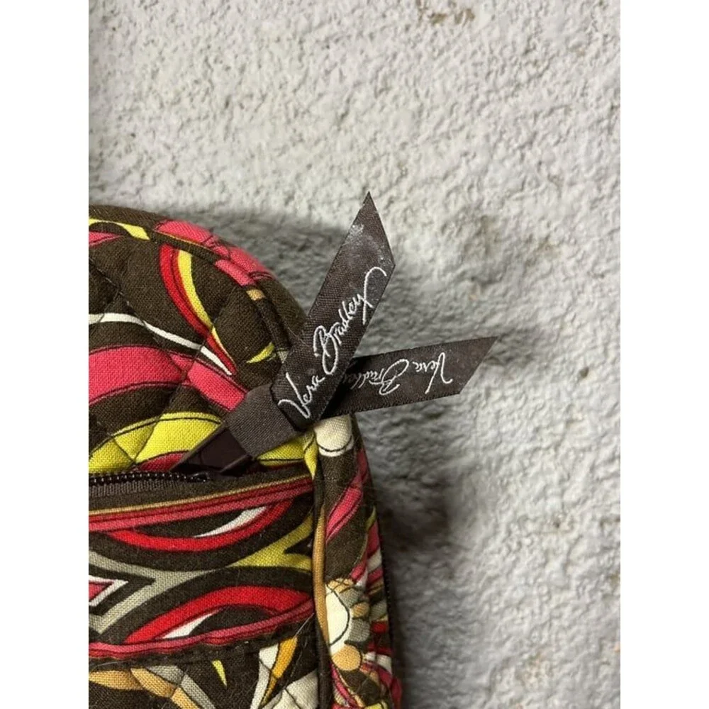 Vera Bradley Puccini Laptop Computer Bag Brown Red Yellow